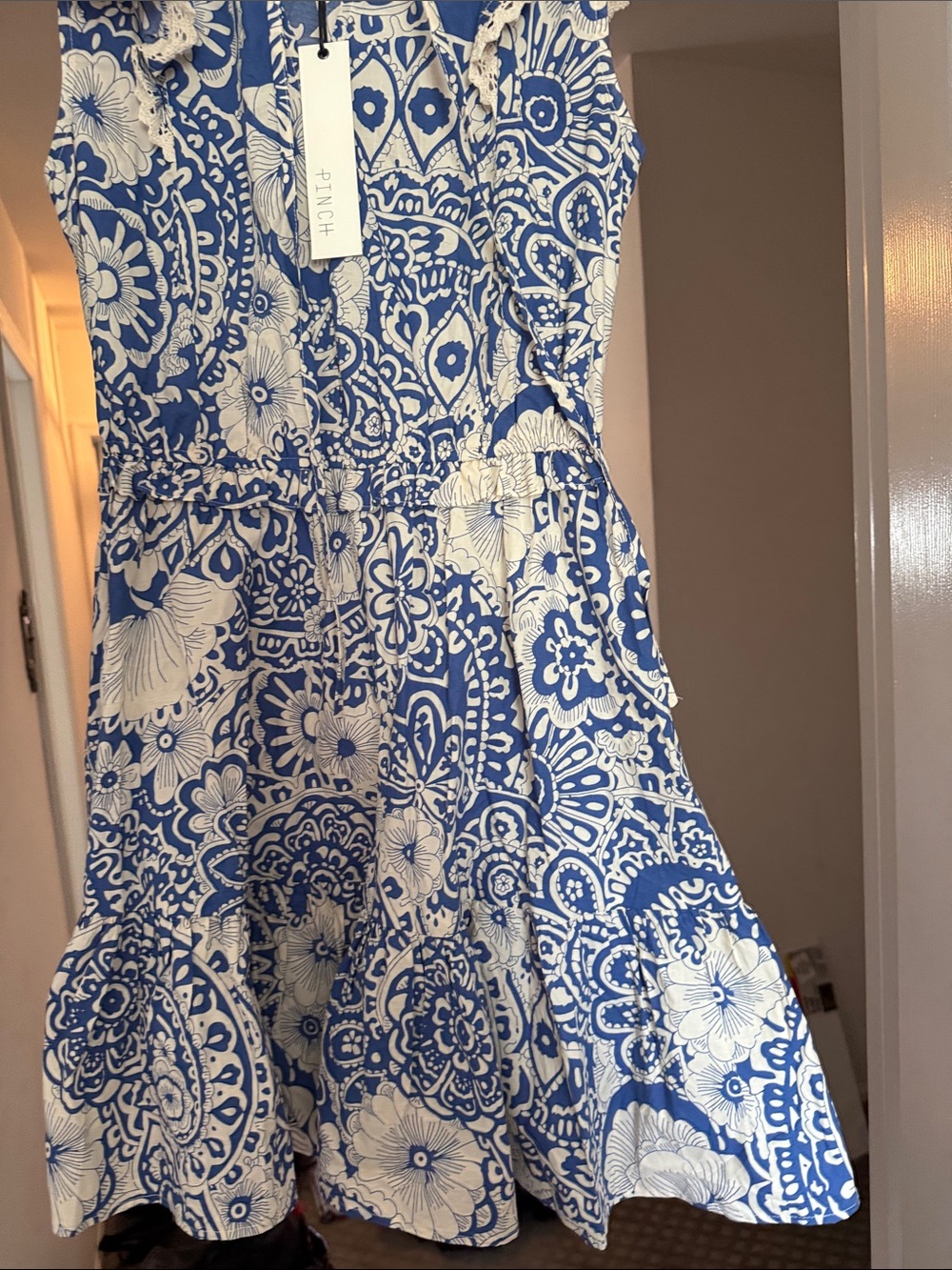 Pinch Blue and White Floral Mini Dress - Picture 2 of 4